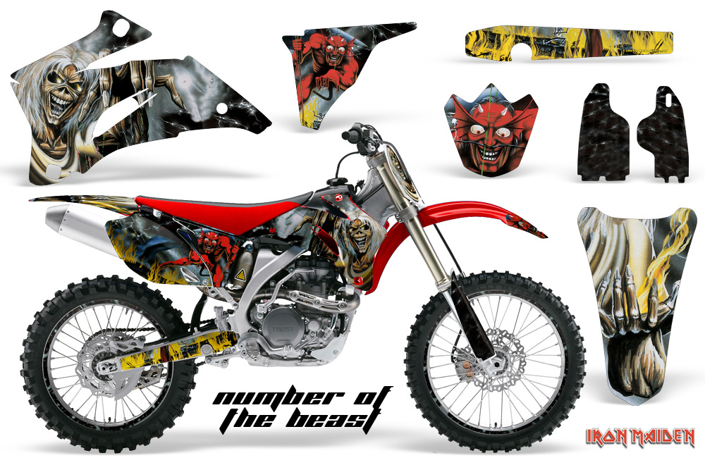 Yamaha YZ 250F 450F 02-09 Graphics Kit Iron Maiden NOTB NPs